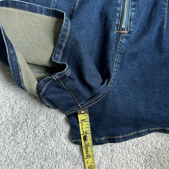 Free People CRVY High Society Denim Zip Romper - Picture 13 of 13